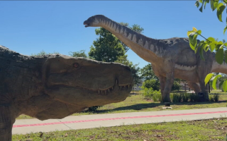 Conhecida pela descoberta de fósseis, Uchoa inaugura Parque dos Dinossauros com réplicas em tamanho real