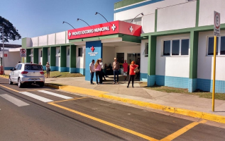 Pintor é socorrido após sofrer choque elétrico em construção no Centro de Avaré