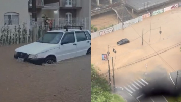 Forte chuva arrasta veículo, provoca queda de muro e pontos de alagamentos em vários bairros de Sorocaba
