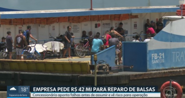 Concessionária aponta falhas em balsas e quer que governo de SP arque com R$ 42 milhões em reparos