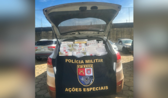 Operação de combate ao contrabando termina com perseguição e apreensão de carga de cigarros no interior de SP